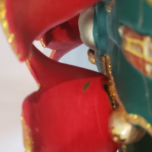 Encore Sales Ltd. clay pottery ceramic Christmas poinsettia 3 tea light holiday - Picture 14 of 15